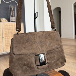 Salvatore Ferragamo Suede Shoulder Bag
